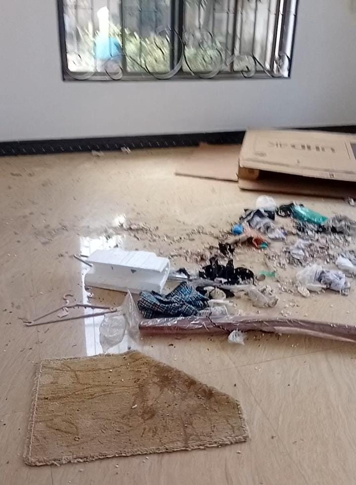 Room with construction debris – before cleaning – CleanPro Profession Cleaning & Fumigation Dar es Salaam
